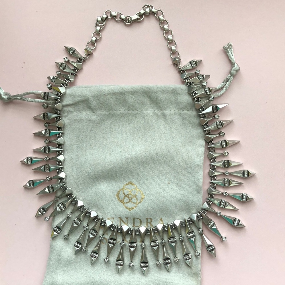 Kendra Scott Cici Necklace in Ant. Silver
